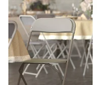 Plastic Folding Chair - 4 Pack 650Lb Weight Capacity