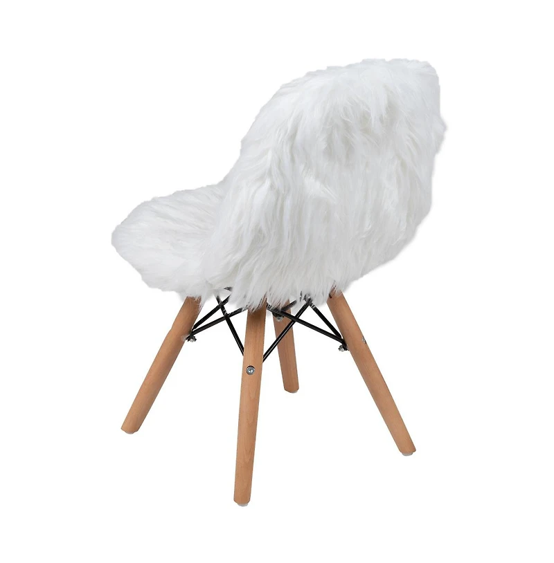 4 Pack Kids Shaggy Dog Accent Chair - Desk Chair - Playroom Chair