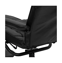 Contemporary Multi-Position Recliner & Ottoman W/ Wrapped Base