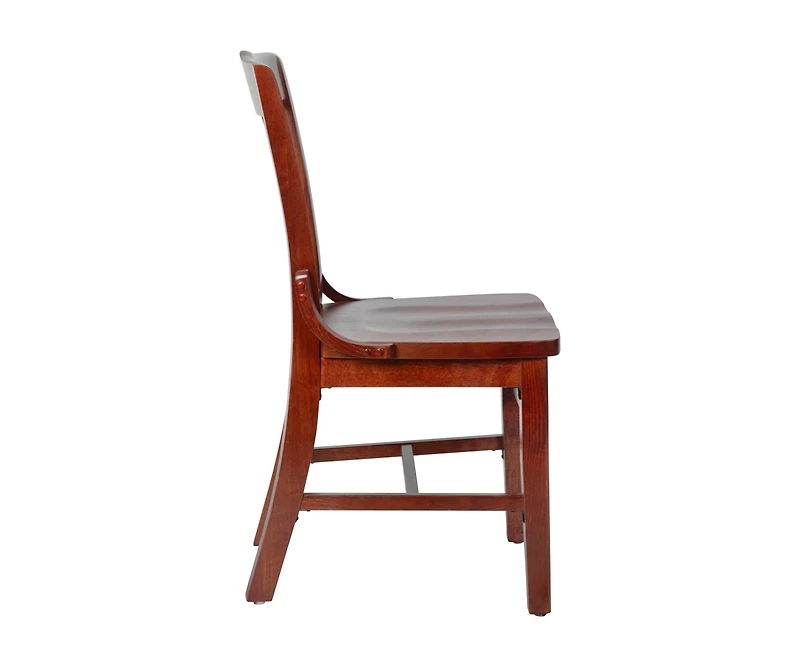 School House Back Wooden Restaurant Dining Chair