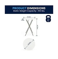 2.6-Foot Round Plastic Bar Height Folding Table