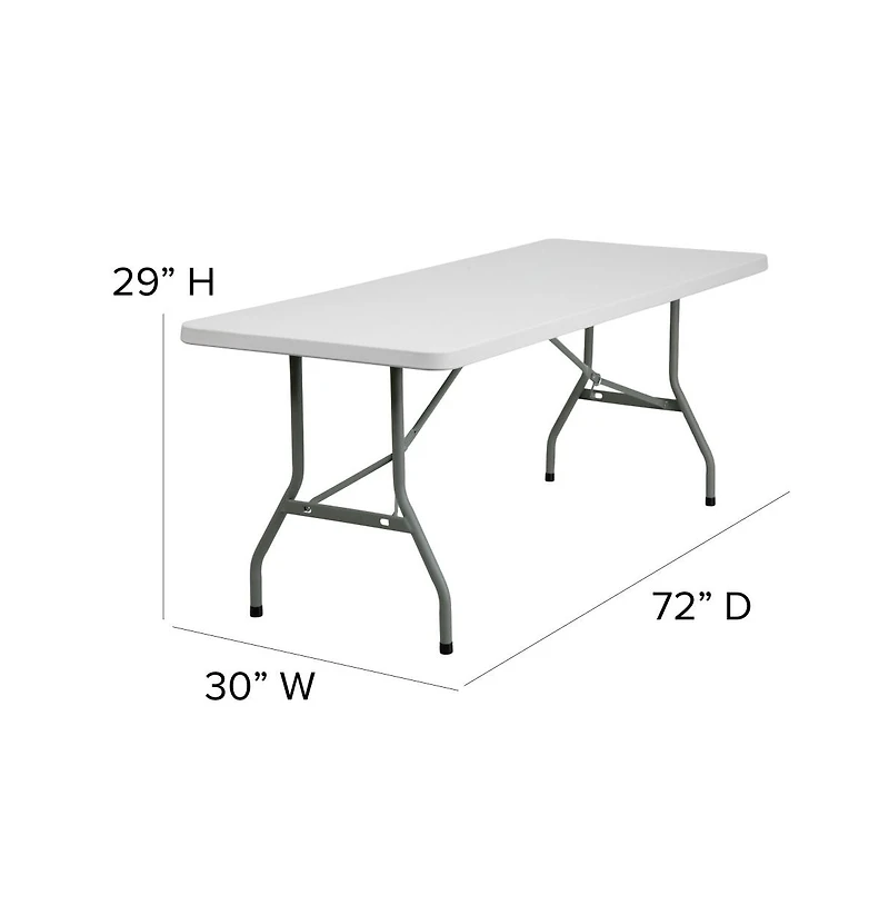 Emma+Oliver 6-Foot Plastic Folding Table