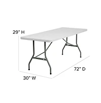Emma+Oliver 6-Foot Plastic Folding Table
