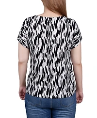 Ny Collection Short Sleeve Extended Tunic Top