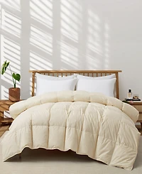 Unikome Cotton Goose Down Feather Fiber Comforter, California King