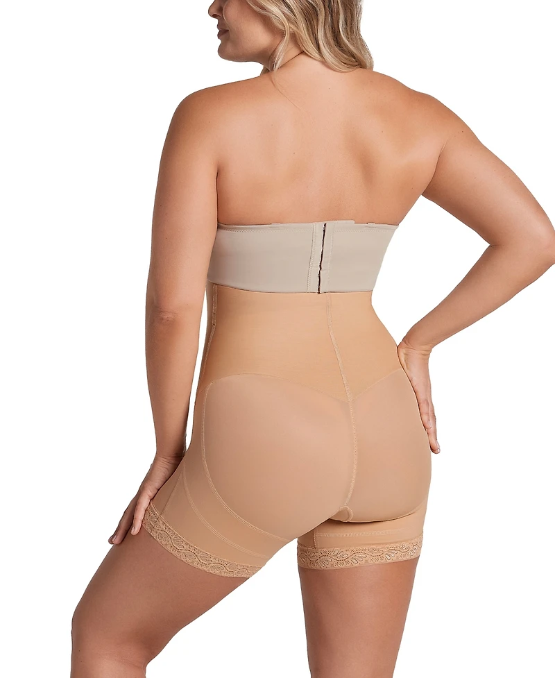 Leonisa Women's Firm Tummy Control Shaper Strapless Shorts with Butt Lifter