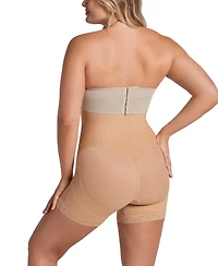 Leonisa Women's Firm Tummy Control Shaper Strapless Shorts with Butt Lifter