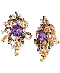 Le Vian Multi-Gemstone Abstract Cluster Statement Earrings (10-1/3 ct. t.w.) in 14k Rose Gold