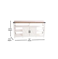 Merrick Lane Green River Media Console With Open And Closed Storage