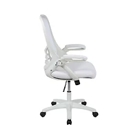 Emma+Oliver High Back Mesh Ergonomic Office Chair With Flip-Up Arms