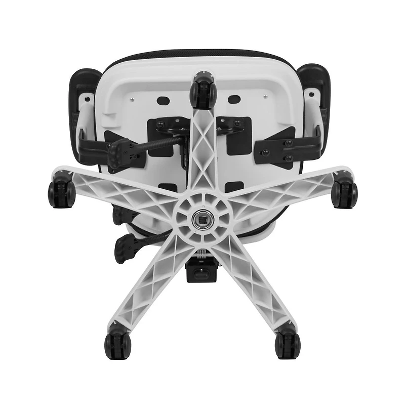 Mid-Back Mesh Triple Paddle Swivel Ergonomic Office Chair With Adjustable Arms