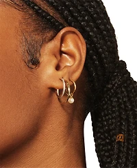 Audrey by Aurate Cultured Freshwater Pearl (5mm) Dangle Small Hoop Earrings in Gold Vermeil, Created for Macy's