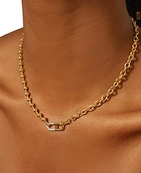 Audrey by Aurate Diamond Horizontal Link Two-Chain 18" Pendant Necklace (1/5 ct. t.w.) in Gold Vermeil, Created for Macy's