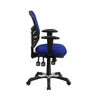 Mid-Back Mesh Triple Paddle Swivel Ergonomic Office Chair With Adjustable Arms