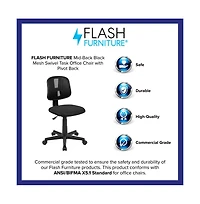 Emma+Oliver Mid-Back Mesh Swivel Task Office Chair With Pivot Back