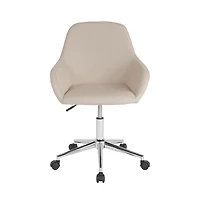 Merrick Lane Roma Home Office Bucket Style Chair With 360 Degree Rotating Swivel
