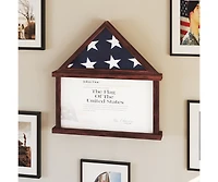 Merrick Lane Hughes Flag Display Case With Certificate Holder