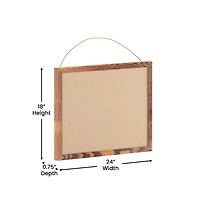 Clarey Linen Display Board With Wooden Frame And Push Pins