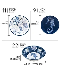 Certified International Sea Life 12 Pc Dinnerware Set, Service For 4