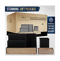 3 Piece Desk Organizer Set- Rustic Mail For Desktop - Great Or Industrial Decor! Makeup Vanity