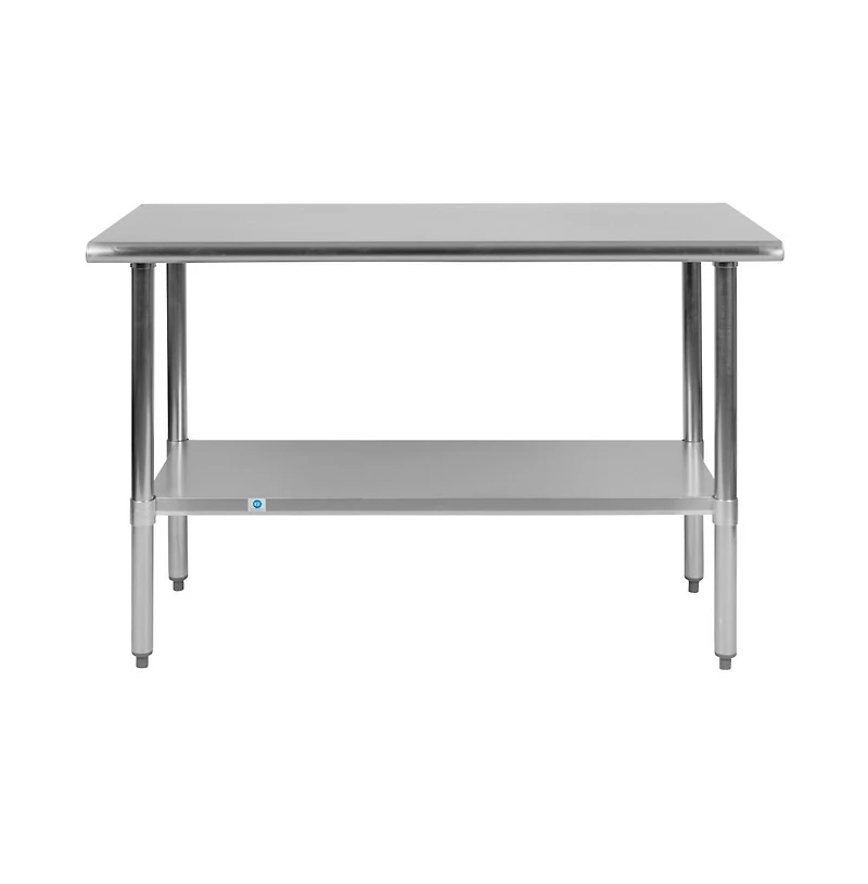 Stainless Steel 18 Gauge Prep And Work Table With Undershelf