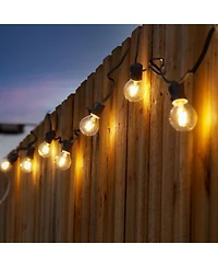 Ambience Pro Solar-Powered Led Thin Wire Globe String Lights with 15 Hooks, Soft White (27 ft.)