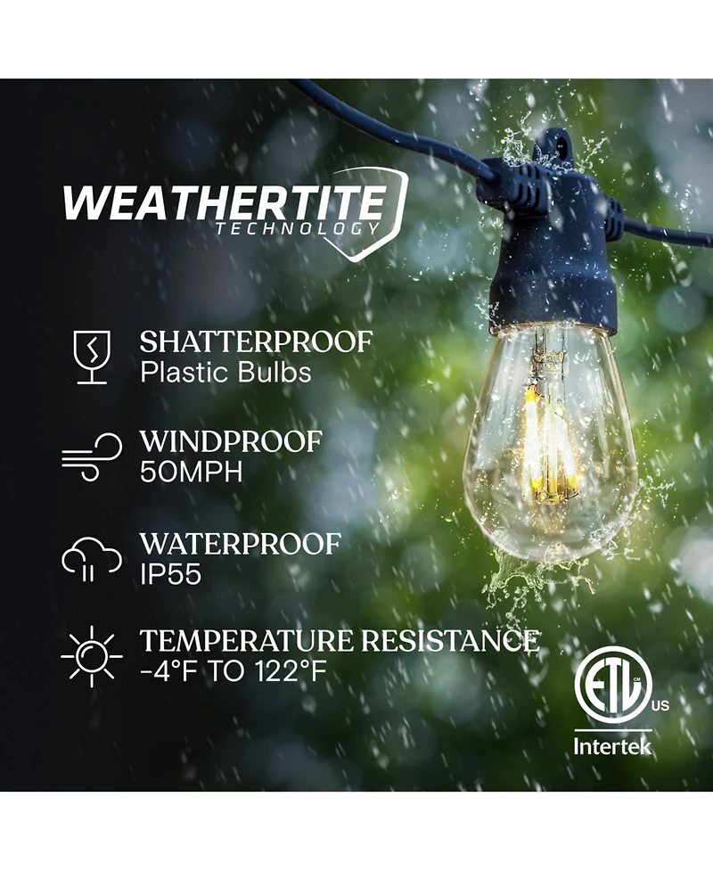 Brightech Ambience Pro 27 ft. Outdoor Solar Led String lights with Remote