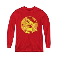 Justice League Boys of America Youth Young Wonder Woman Long Sleeve Sweatshirts