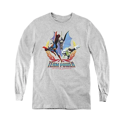 Justice League Boys of America Youth Team Power Long Sleeve Sweatshirts