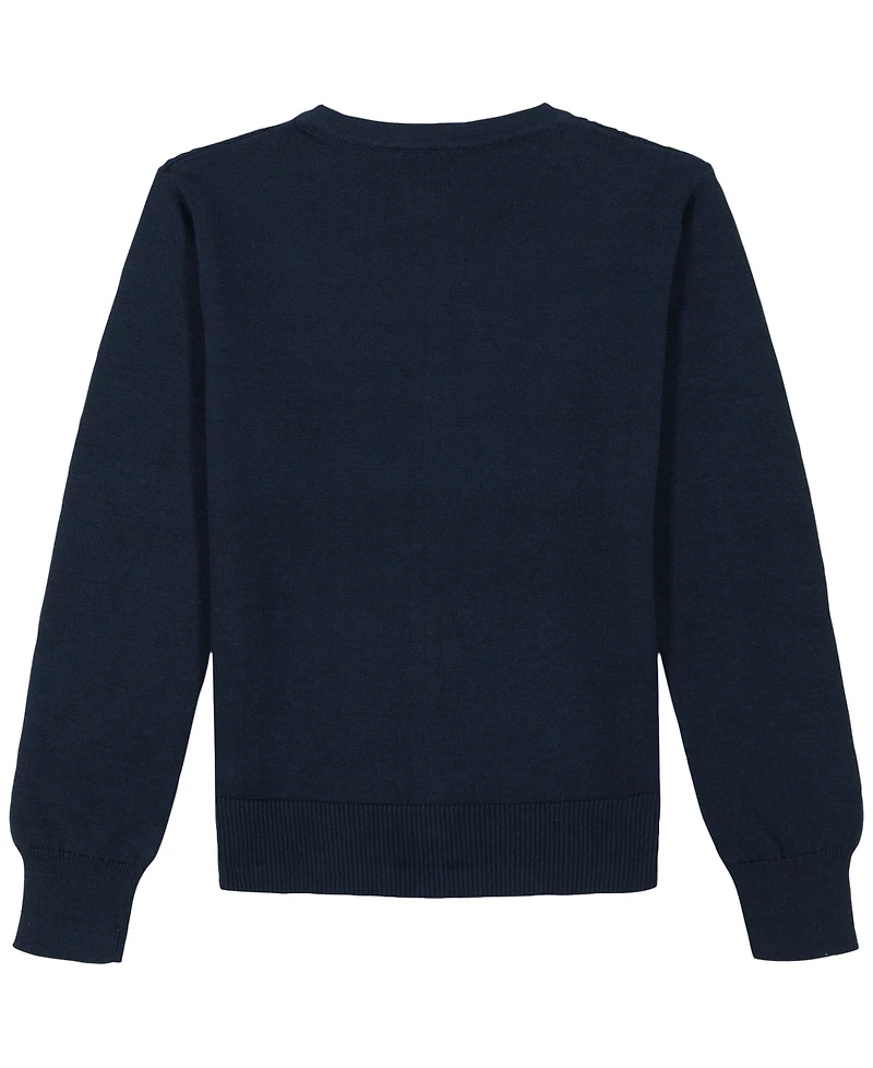 Nautica Little Girls Uniform Pointelle Cardigan