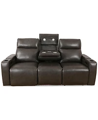 Greymel 84" Zero Gravity Leather Sofa with Power Headrests, Created for Macy's