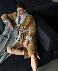 Boss Home Lord Men's Cotton Velour Shawl Bathrobe