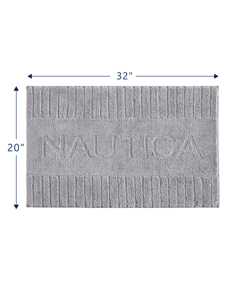 Nautica Logo Knit 2 Piece Bath Rug Set, 20" x 32"