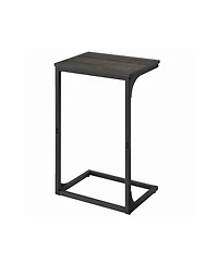 Industrial C-shaped Side Table With Metal Frame