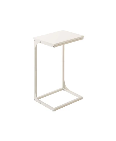 Industrial C-shaped Side Table With Metal Frame
