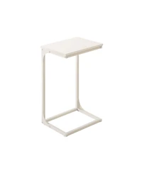 Industrial C-shaped Side Table With Metal Frame