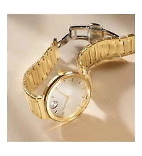 Movado Women's Bold Horizon Swiss Quartz Ionic Plated Light Gold-Tone 2 Steel Watch 34mm