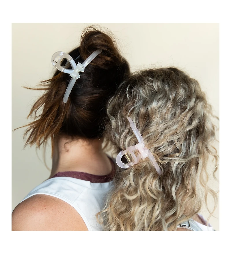 Looped Clip - Matte Pink Bow