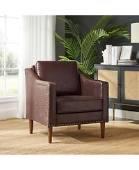 Karena Transitional Armchair with Nailhead Trims