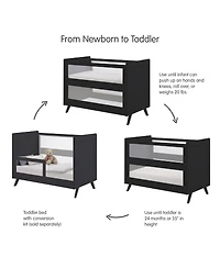 Halo Dream Inc. Breathable Mesh 3-in-1 Convertible Crib - Greenguard Gold Certified