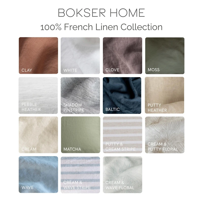 French Linen Quilted Sham Set