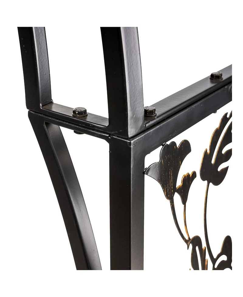 Metal Arched Hummingbird Garden Arbor