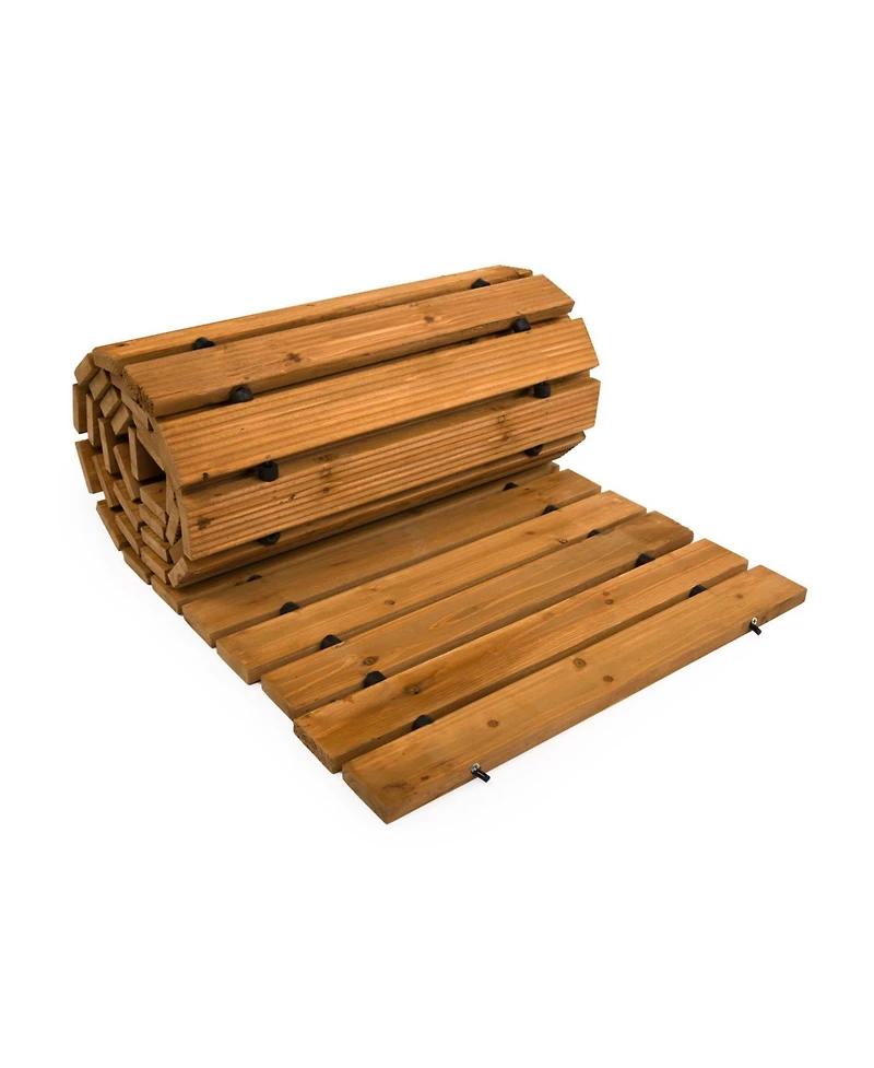 Evergreen 6' Portable Wooden Pathway for Gardens