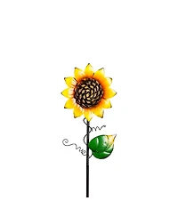 Evergreen Radiant Sunflower Garden Stake, Set of 3- 10x36x1, 7.5x31x1, 7x24x1 in