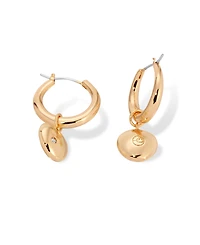 Ettika Polished Pebble Huggie Hoop Earrings