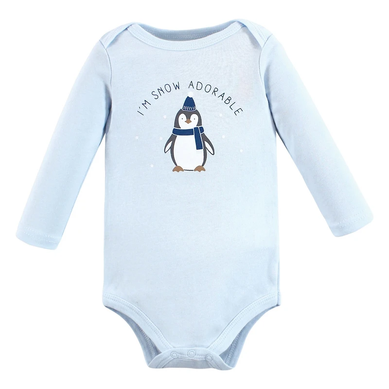 Hudson Baby Boys Cotton Long-Sleeve Bodysuits