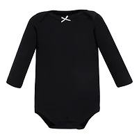 Hudson Baby Girls Cotton Long-Sleeve Bodysuits 7-Pack