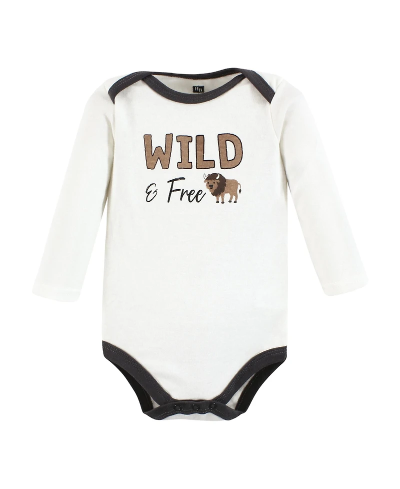 Hudson Baby Boys Long-Sleeve Cotton Bodysuit Collection 7-Piece Set