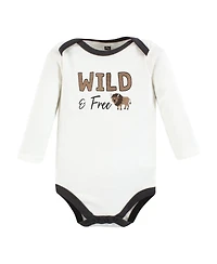 Hudson Baby Boys Long-Sleeve Cotton Bodysuit Collection 7-Piece Set