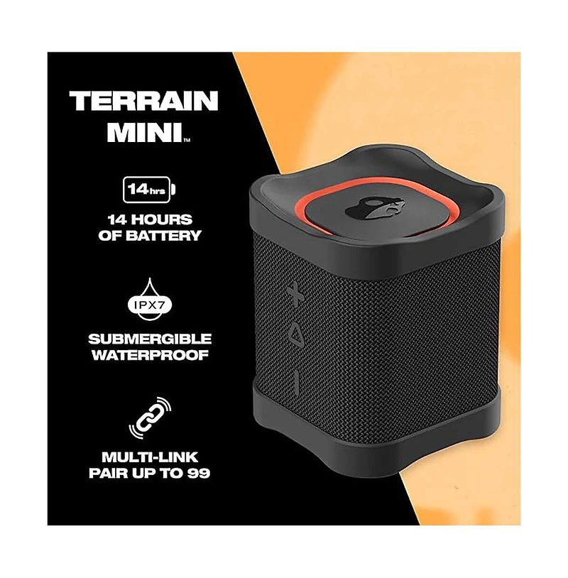 Skull Candy Terrain Mini Wireless Bluetooth Speaker - Black